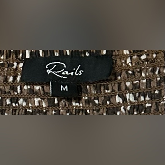 Rails Addison Animal Print Smocked Mini Skirt In Chestnut Abstract Animal Print - Picture 4 of 6